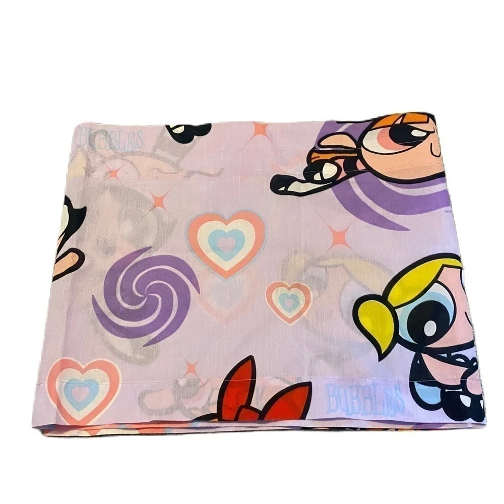 Vintage Powerpuff Girls Valance Curtain 2000 Purple